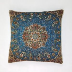 elegant blue Termeh cushion-Persis Collection