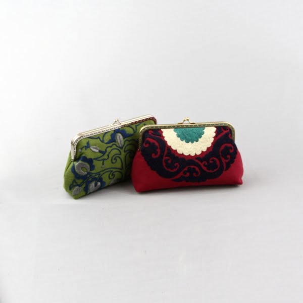 needlework canvas clutch-Persis Collection