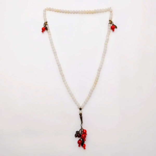 White Agate Stone Necklace