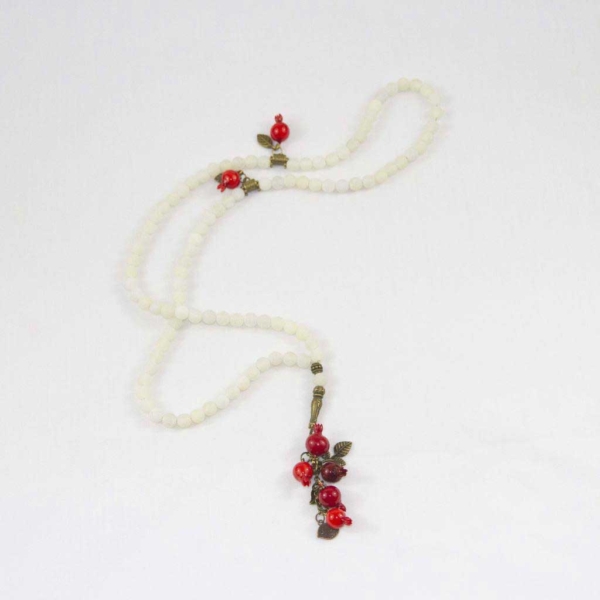 White Agate Stone Necklace
