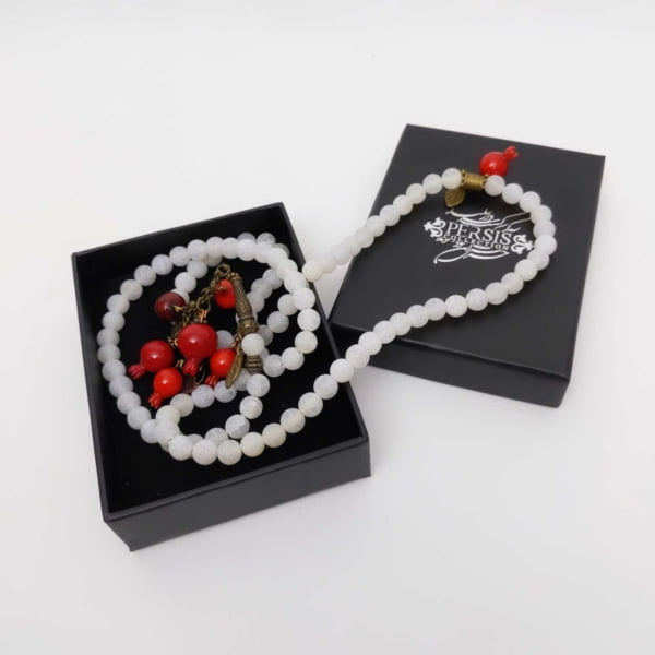 White Agate Stone Necklace
