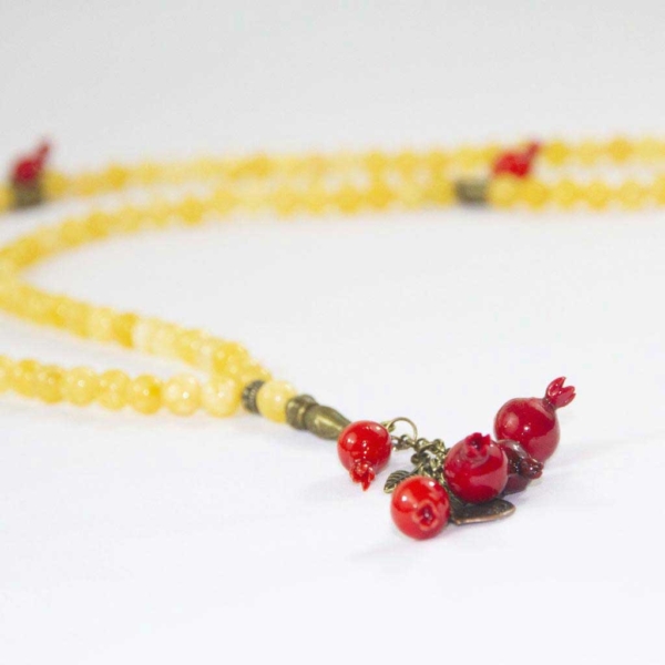 Yellow Agate Stone Necklace