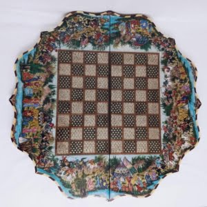 LUXURY STAR KHATAM BACKGAMMON AND CHESS SET - CHOGAN