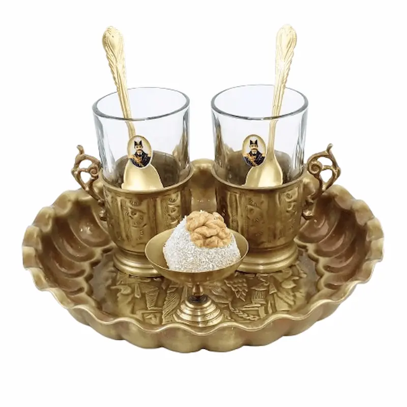 Antique Persian Tea Set for Two People