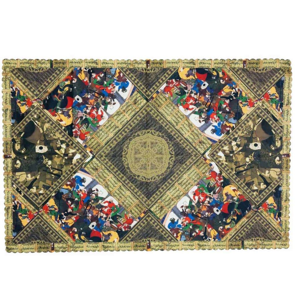 Bazaar Pattern Rectangle Tablecloth 1 x 1.5m Material: Soft Velvet