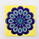 BLUE FLORAL CLAY TILE