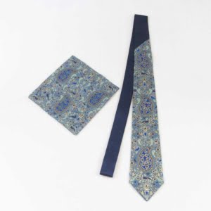 BLUE, TERMEH TIE AND POCKET SQUARE