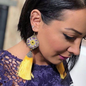 Persian art-Baluchi art tassel earrings- Persis Collection