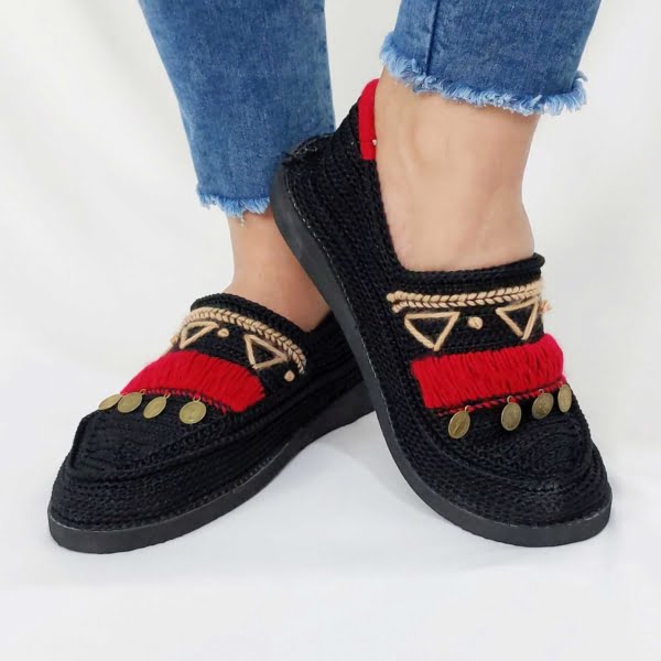 Black & Red Giveh Shoes