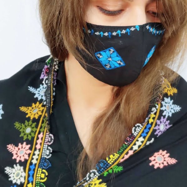 Blue Baluchi Mask (Face Mask)