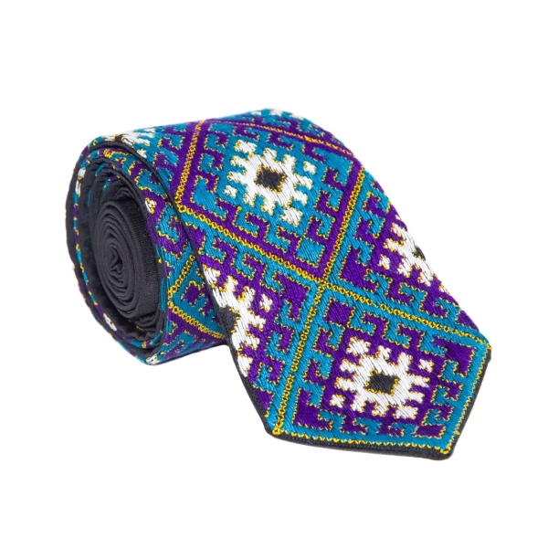 Blue Baluchi Needlework Tie