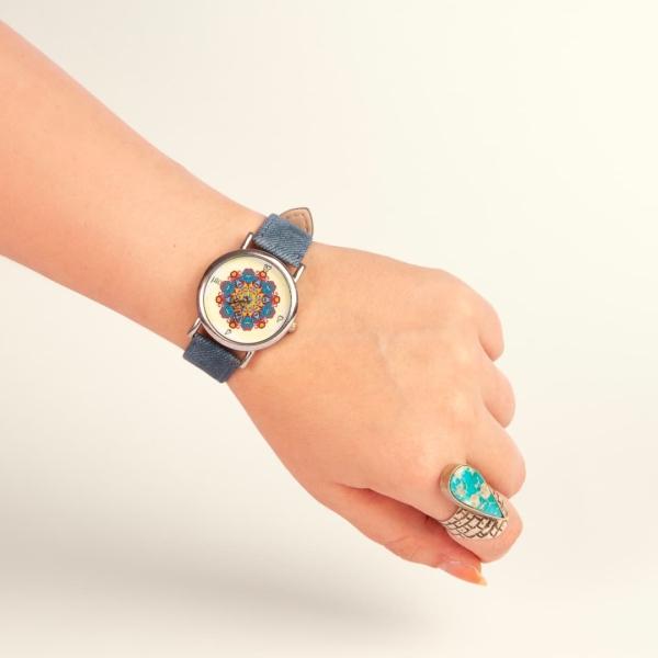 Blue Persian Tile Pattern Watch
