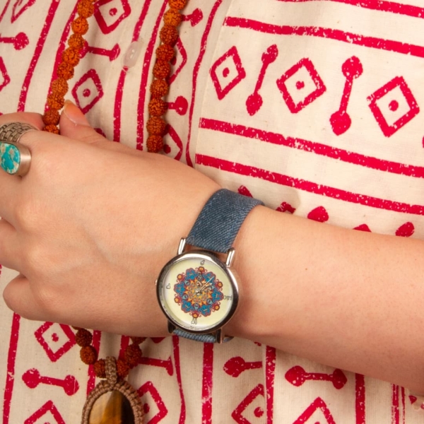 Blue Persian Tile Pattern Watch