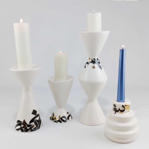 CALLIGRAPHY CANDLE HOLDER SET