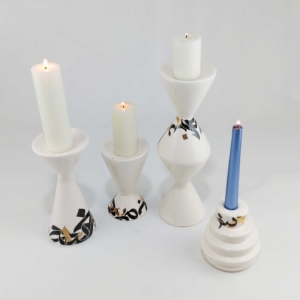 CALLIGRAPHY CANDLE HOLDER SET