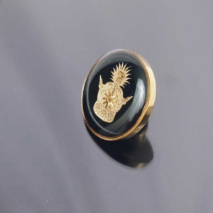 CROWN CUFFLINKS AND PIN BADGE
