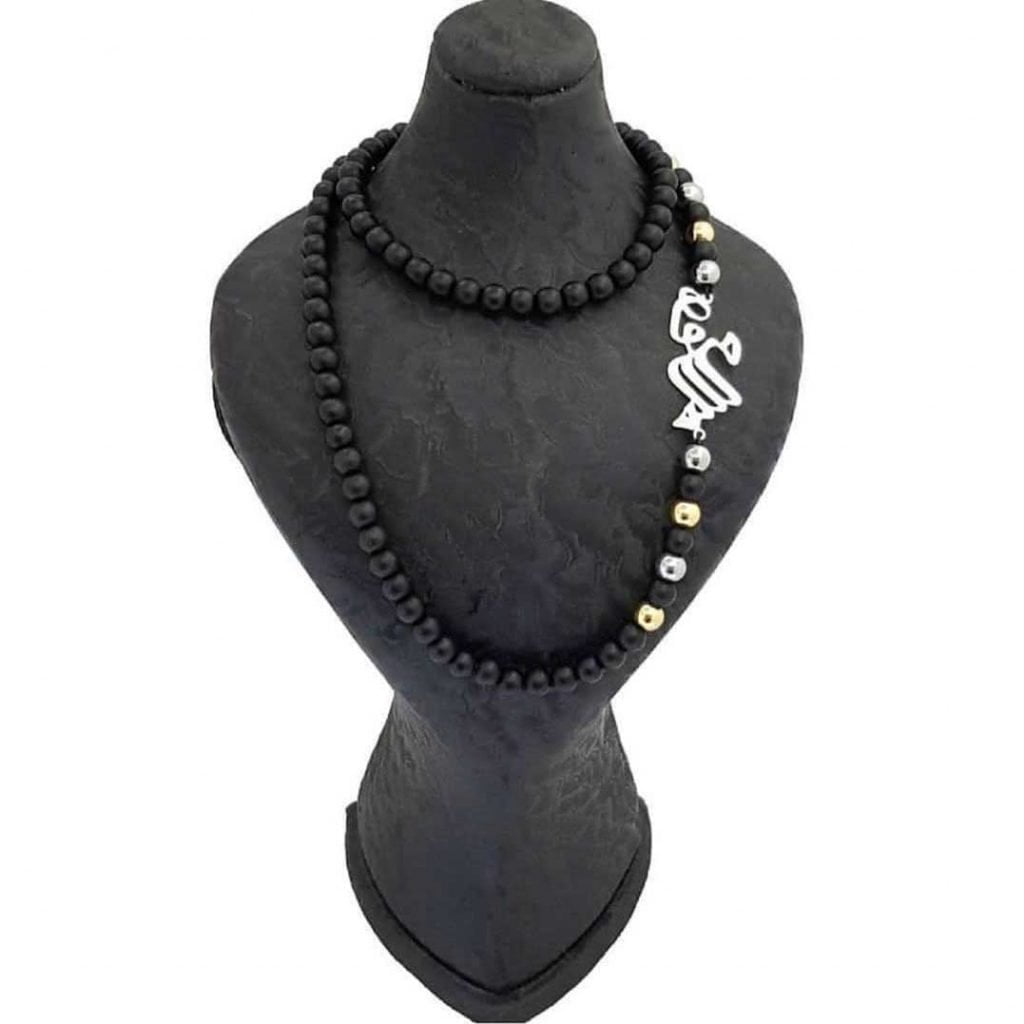 CUSTOM NAME ONYX STONE NECKLACE