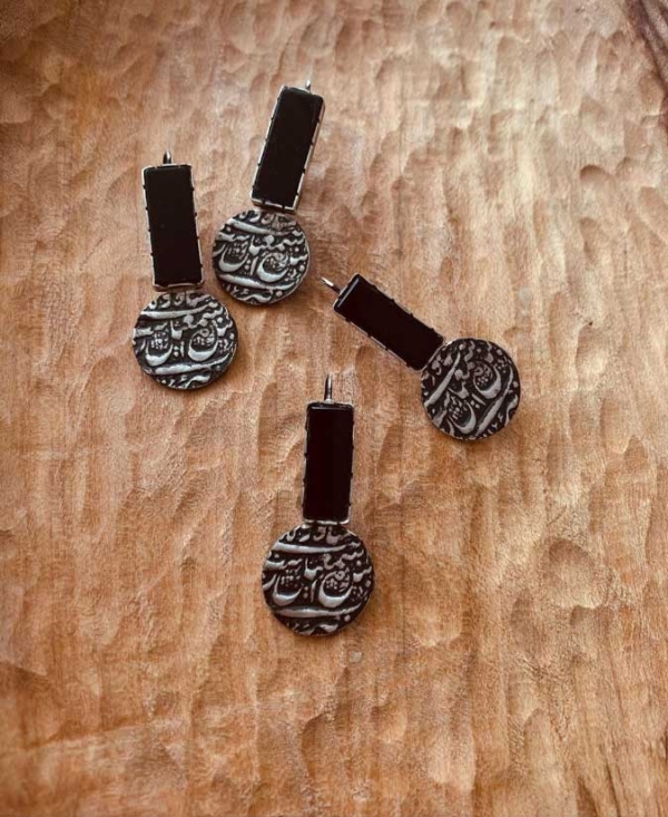 Calligraphy Silver Earrings