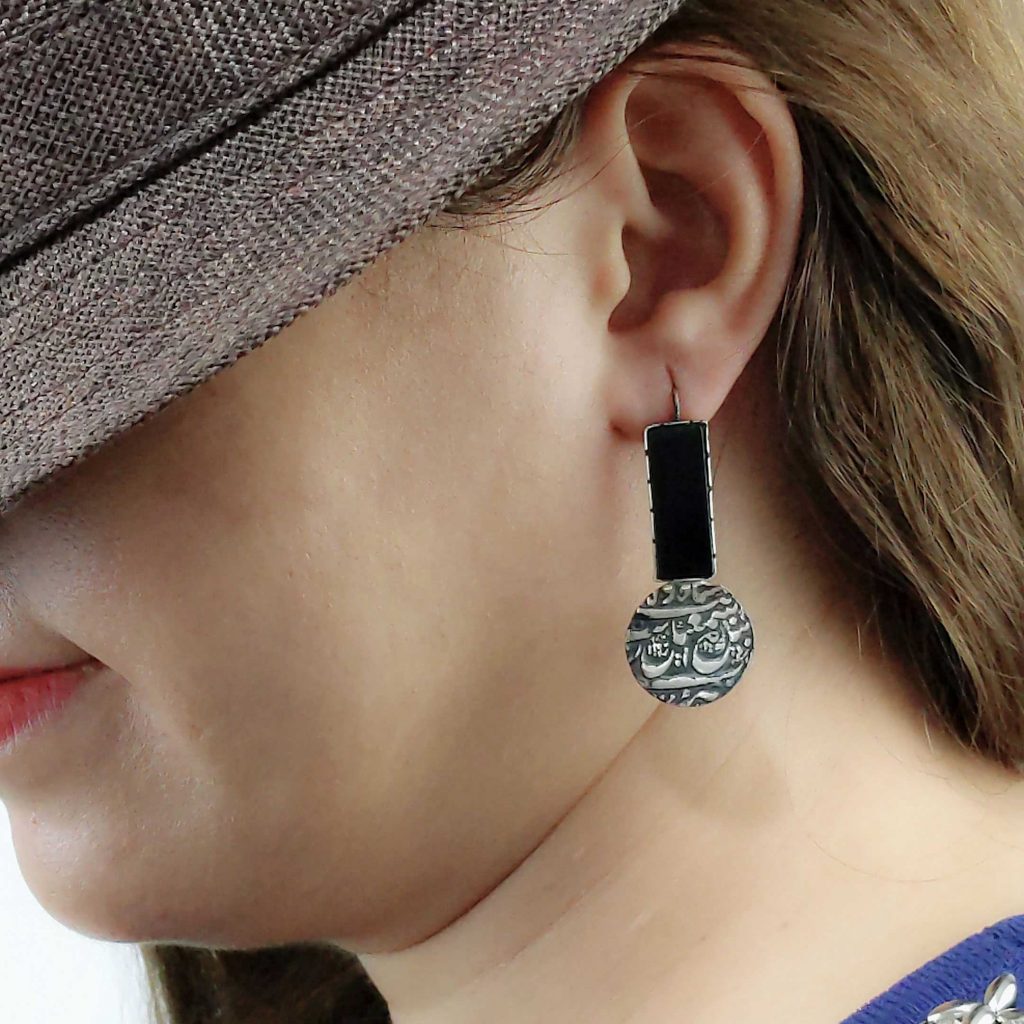 Calligraphy Silver Earrings