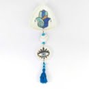 Ceramic wall hanger with acrylic painting
