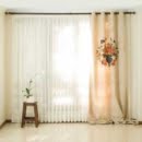 Curtain With Vase Design