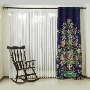 Curtain With Vase Design