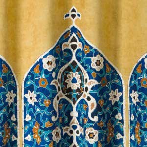 Curtains With Altar Tile Design