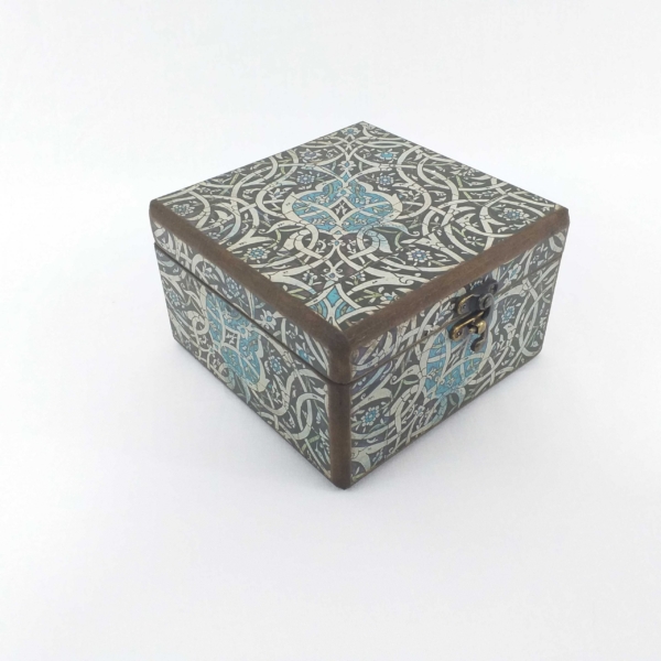 Decorative Storage Box Azure Pattern 15 x 15cm