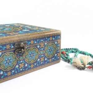 DECORATIVE STORAGE BOX DARK BLUE