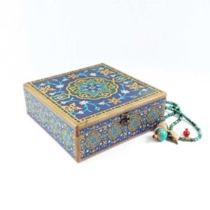 DECORATIVE STORAGE BOX DARK BLUE