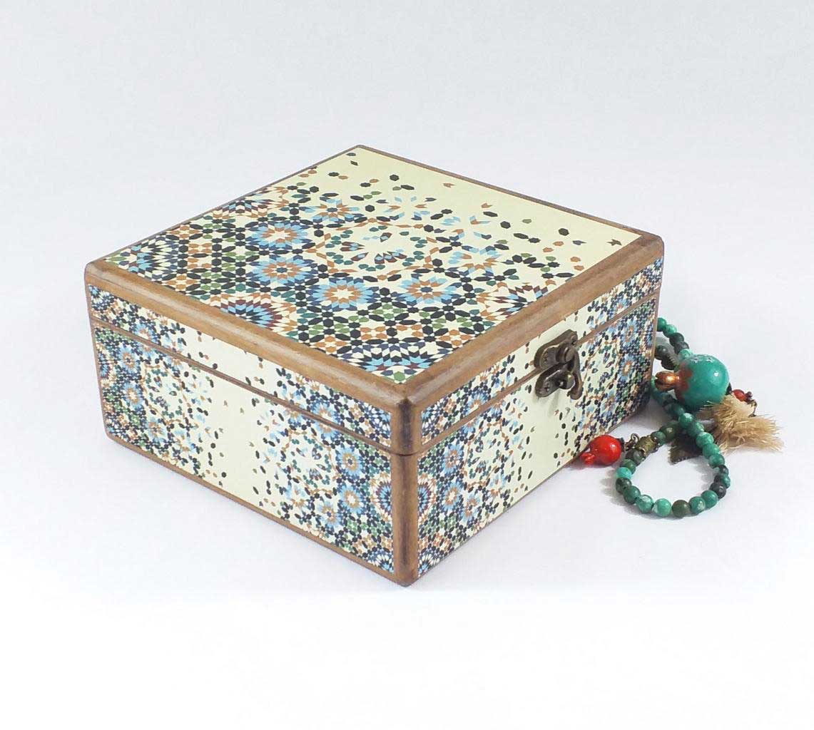 Decorative Storage Box Lattice Flower 15 x 15cm