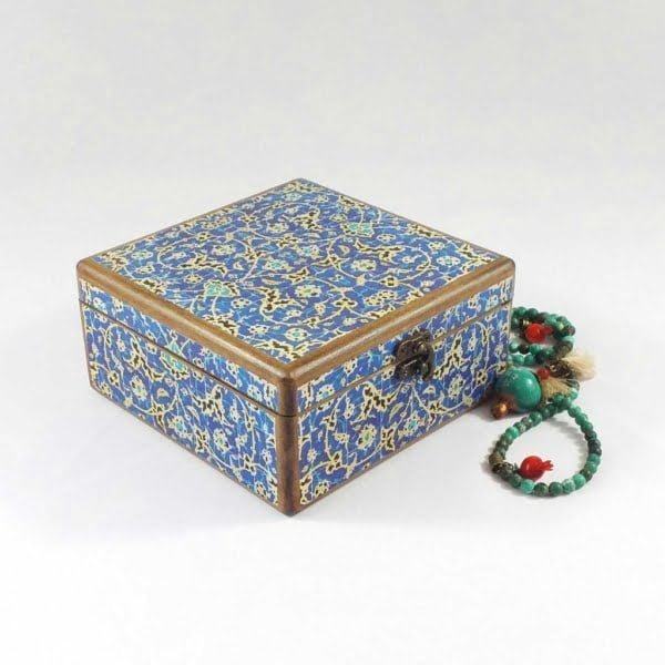 Decorative Storage Box Persian Blue 15 x 15cm