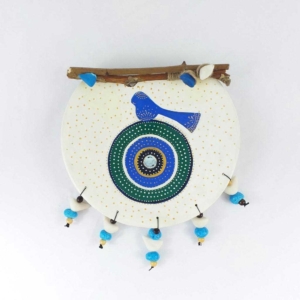 Decorative ceramic plates with acrylic painting