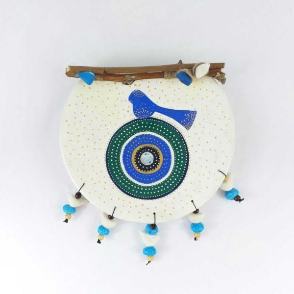 Bird Decorative Ceramic Plates with Acrylic Painting