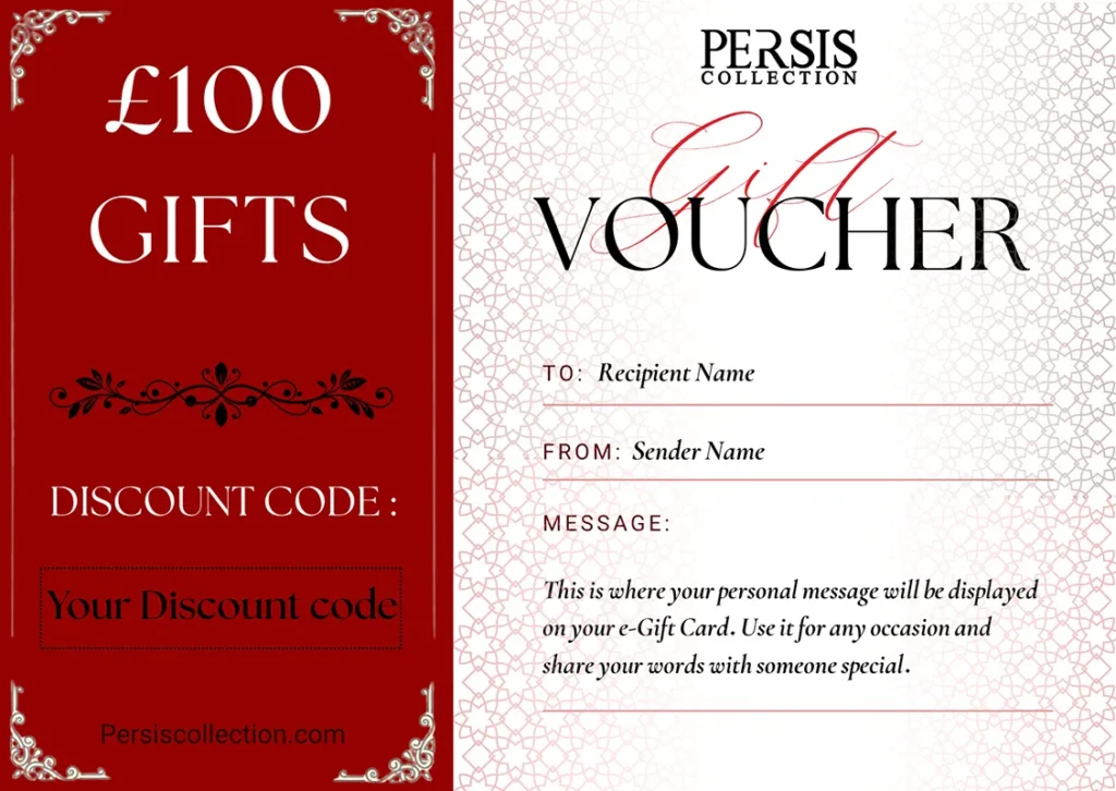 Persian e-gift card with 100 pounds credit