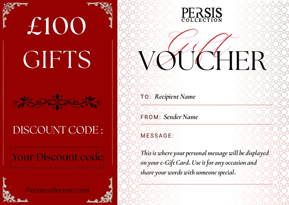 Persian e-gift card with 100 pounds credit