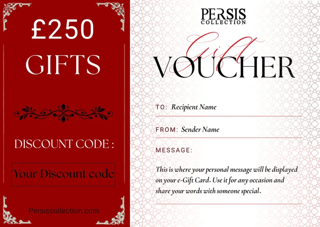 Persian e-gift card with 250 pounds credit