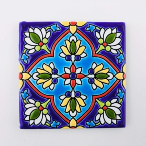 EIGHT FLOWERS CLAY TILE