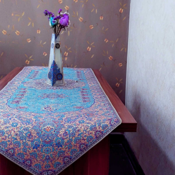 Elegant Turquoise Termeh Table Runner 165cm