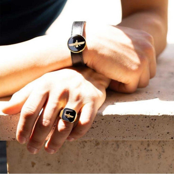 24k Gold Farvahar Ring