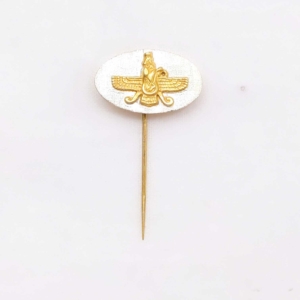 FARVAHAR SUIT PIN, GOLD PLATED ON SILVER