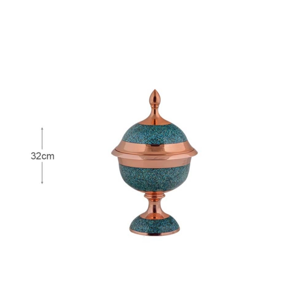 Firoozeh Koobi Turquoise on Copper Bonbon Dish 32cm
