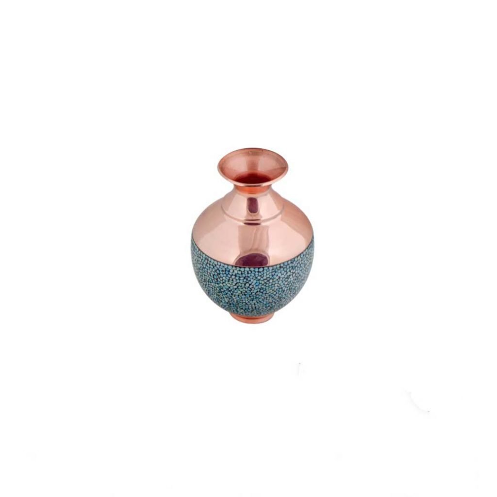 FIROOZEH KOOBI TURQUOISE ON COPPER VASE