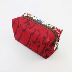 FLORAL TILE-CALLIGRAPHY MAKEUP BAG