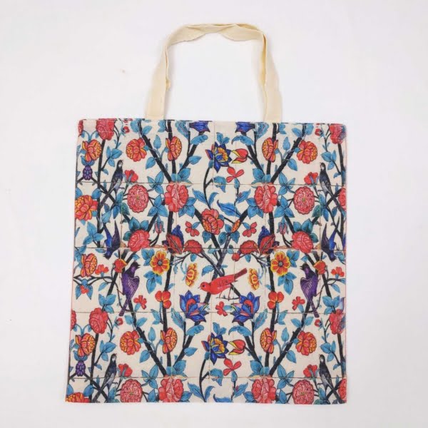 Flower and Bird Shopping Bag