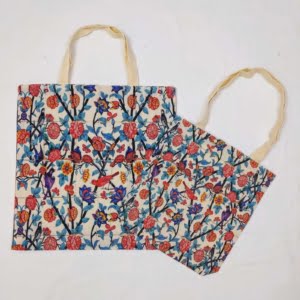FLOWER & CHICKEN SHOPPING BAG