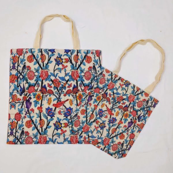 Flower and Bird Shopping Bag