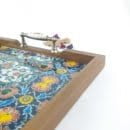 FLOWER PATTERN WOODEN TRAY