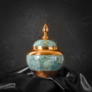 Firoozeh Koobi Turquoise On Copper Bonbon Dish