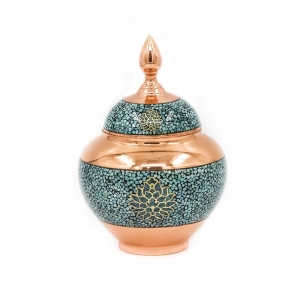 Firoozeh Koobi Turquoise On Copper Bonbon Dish